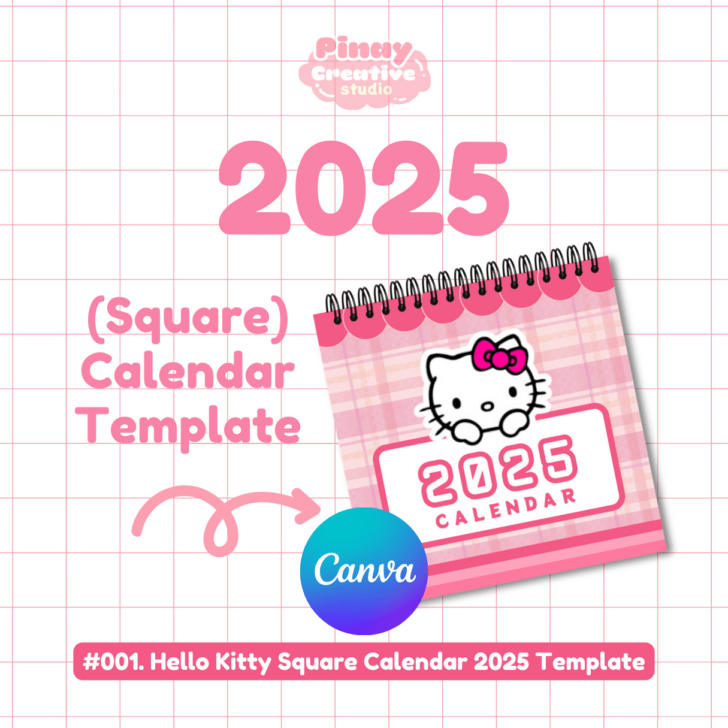 Free Printable Monthly Calendar 2025 Hello Kitty