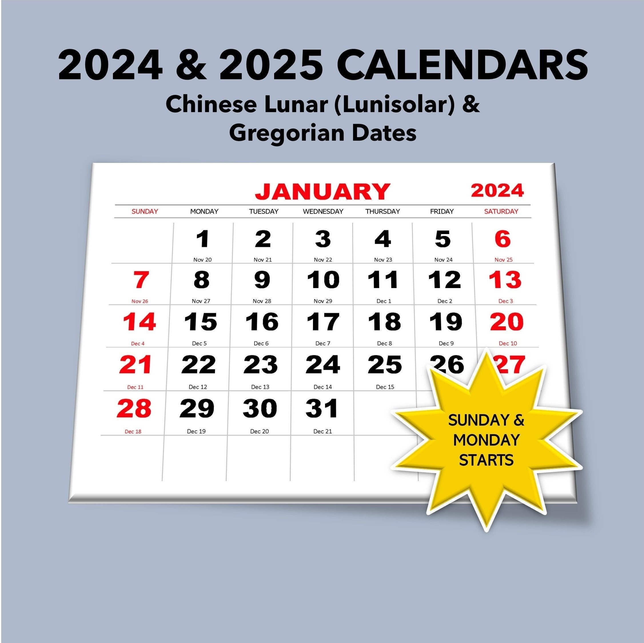 2024 2025 Monthly Calendar, Chinese Lunar &amp;amp; Gregorian Dates pertaining to Printable Chinese Calendar 2025