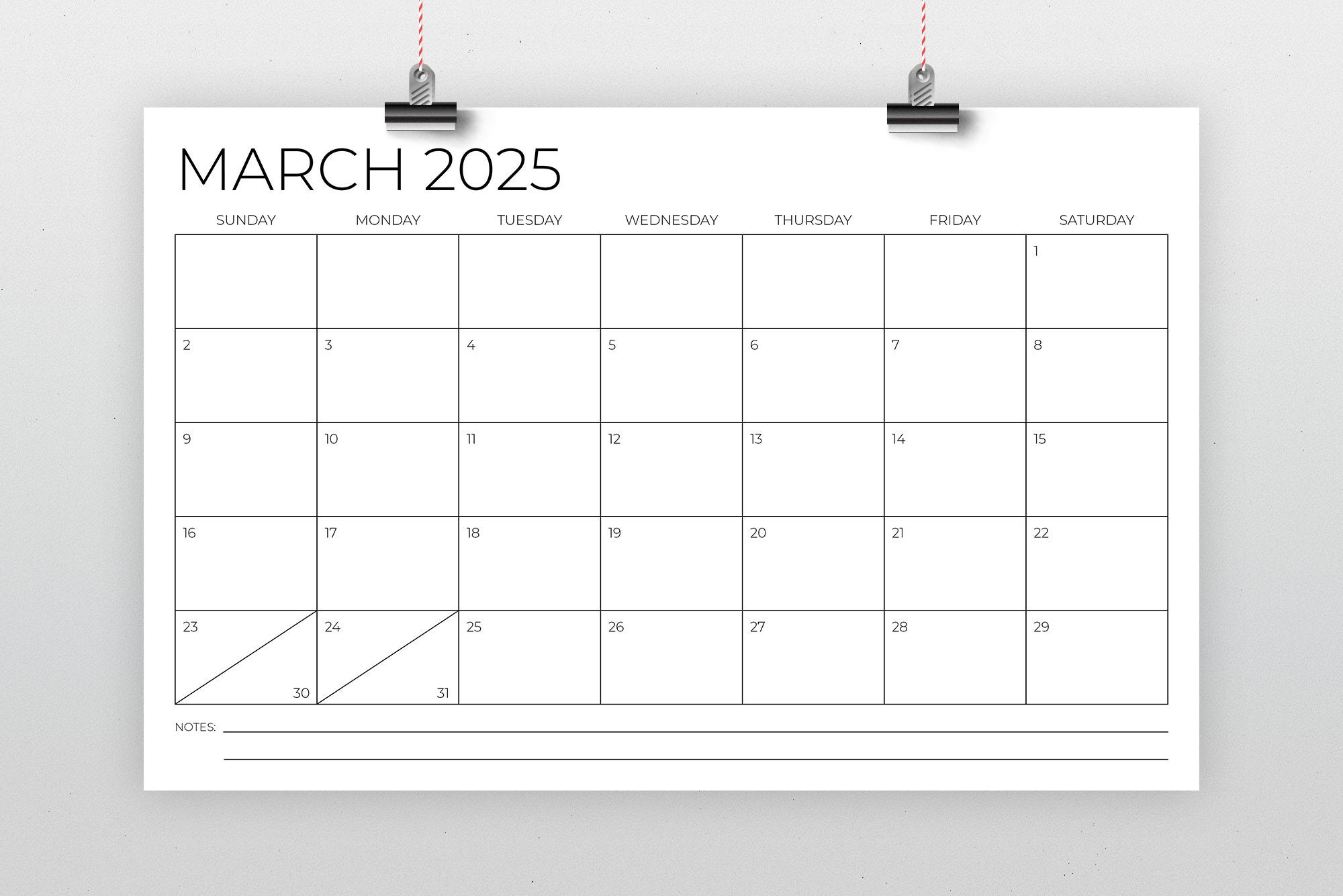 2025 11X17 Calendar Template Instant Download Thin Sans Serif Type within 11X17 Blank Printable Calendar 2025