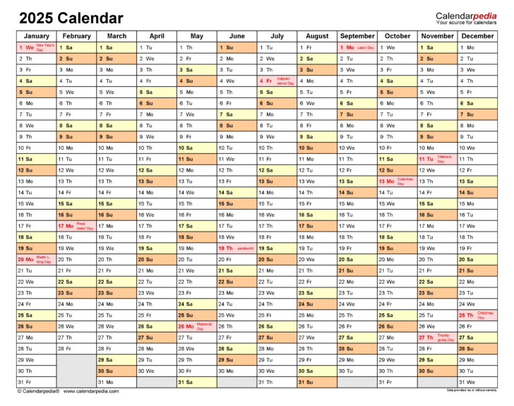 2025 Calendar Planner Free Printable