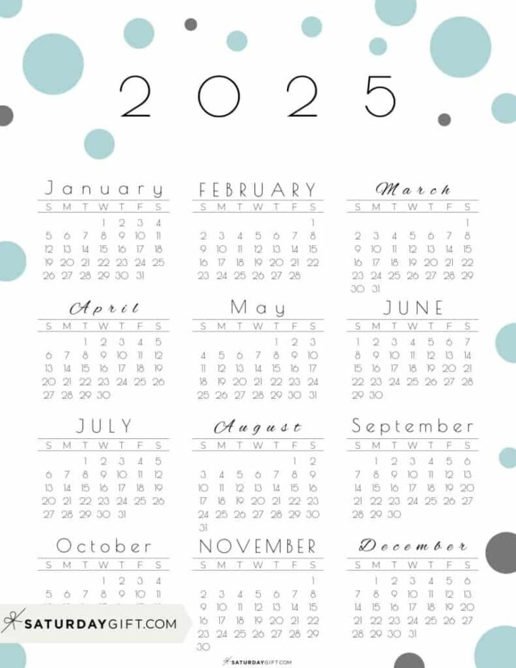 2025 Printable Calendar Cute