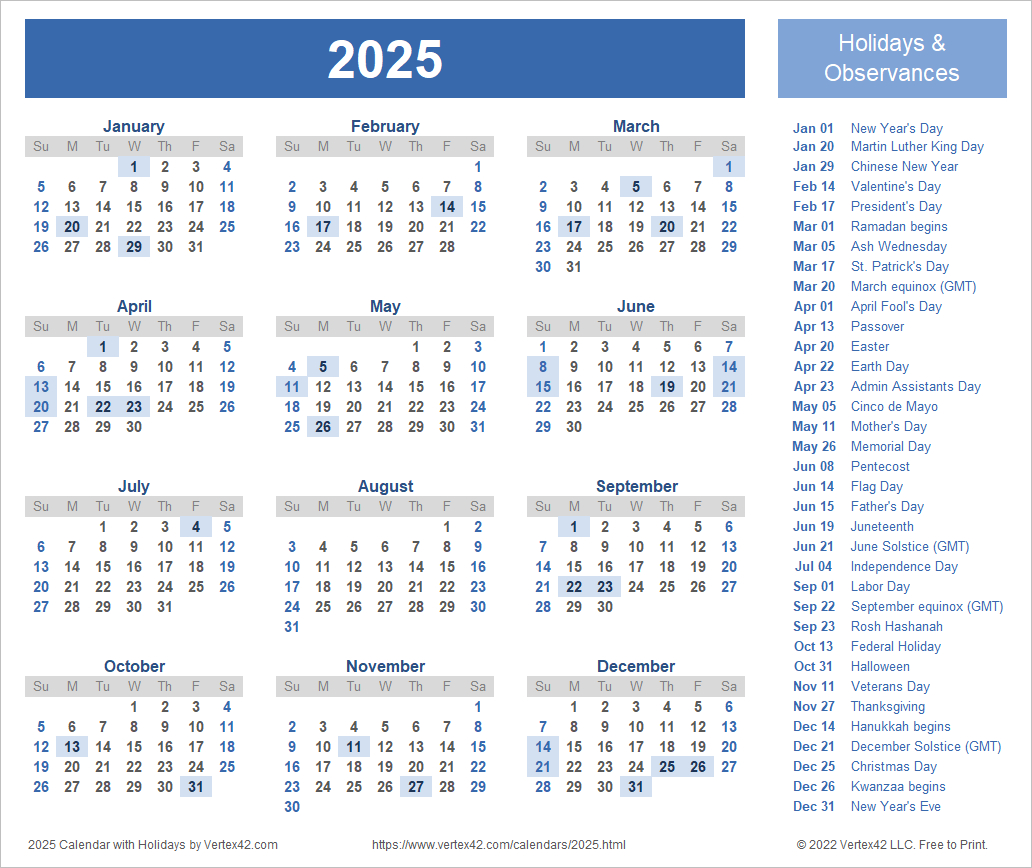 2025 Calendar Templates And Images inside Free Printable Google Calendar 2025