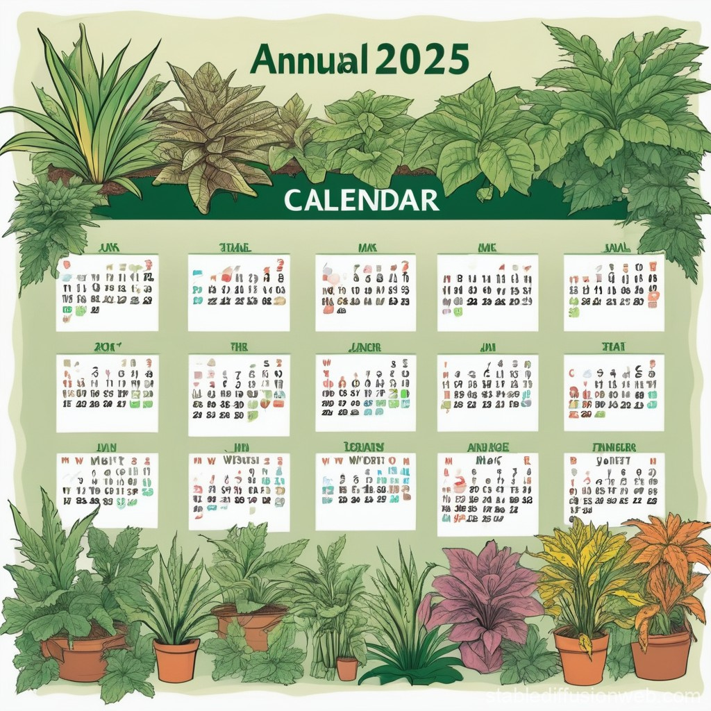 2025 Calendar With Plant Pictures | Stable Diffusion Online within Free Printable Planting Calendar 2025