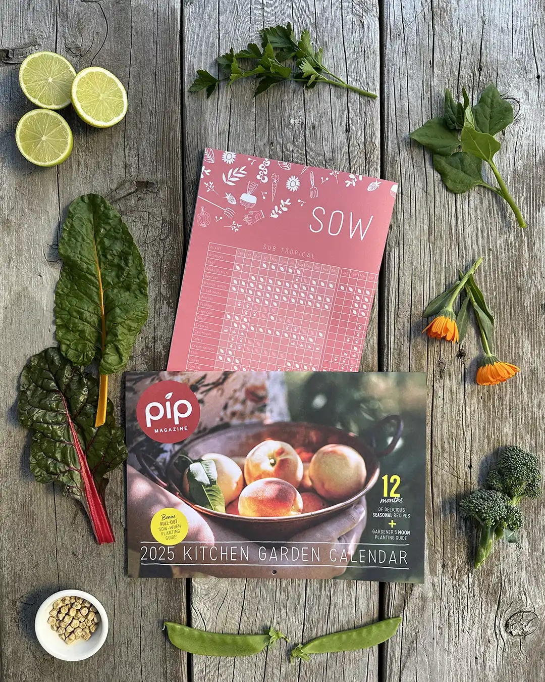 2025 Pip Kitchen Garden Calendar - Pip Magazine throughout Printable Vegetable Planting Calendar 2025