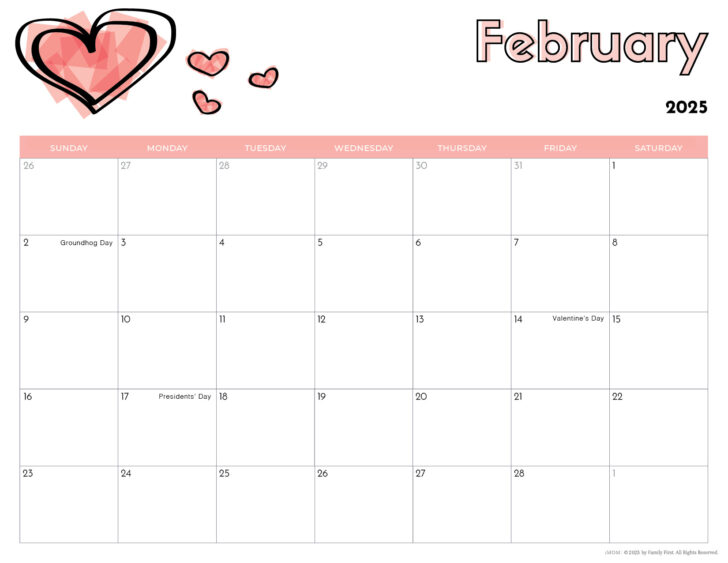 Printable Calendar 2025 For Kids