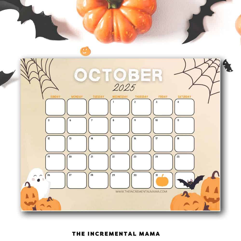 5 Free Printable Halloween Calendar Templates pertaining to Halloween Countdown Calendar 2025 Printable