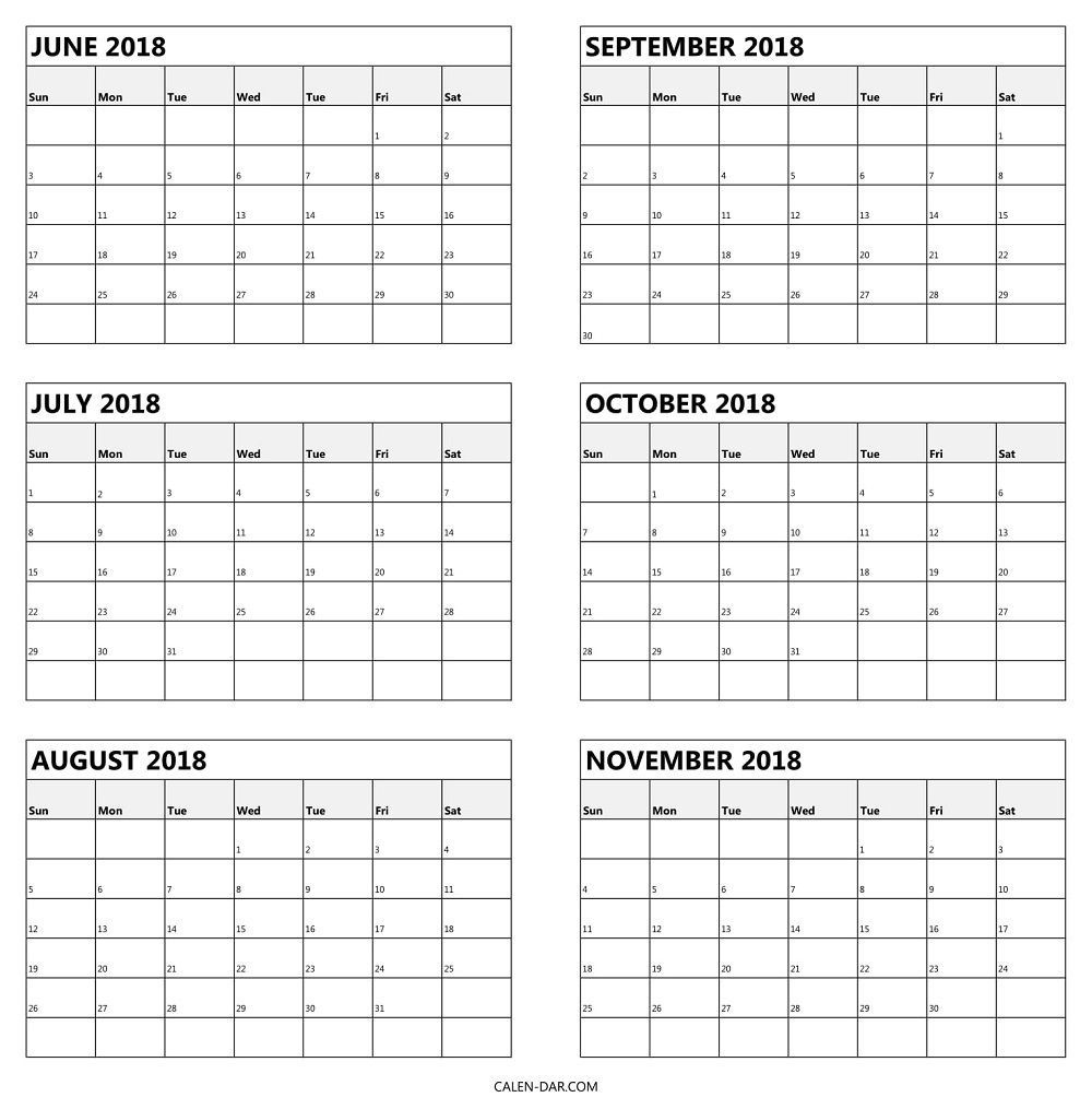 6 Month Calendar Template – Printable Blank Calendar Template regarding 6 Month Printable Calendar