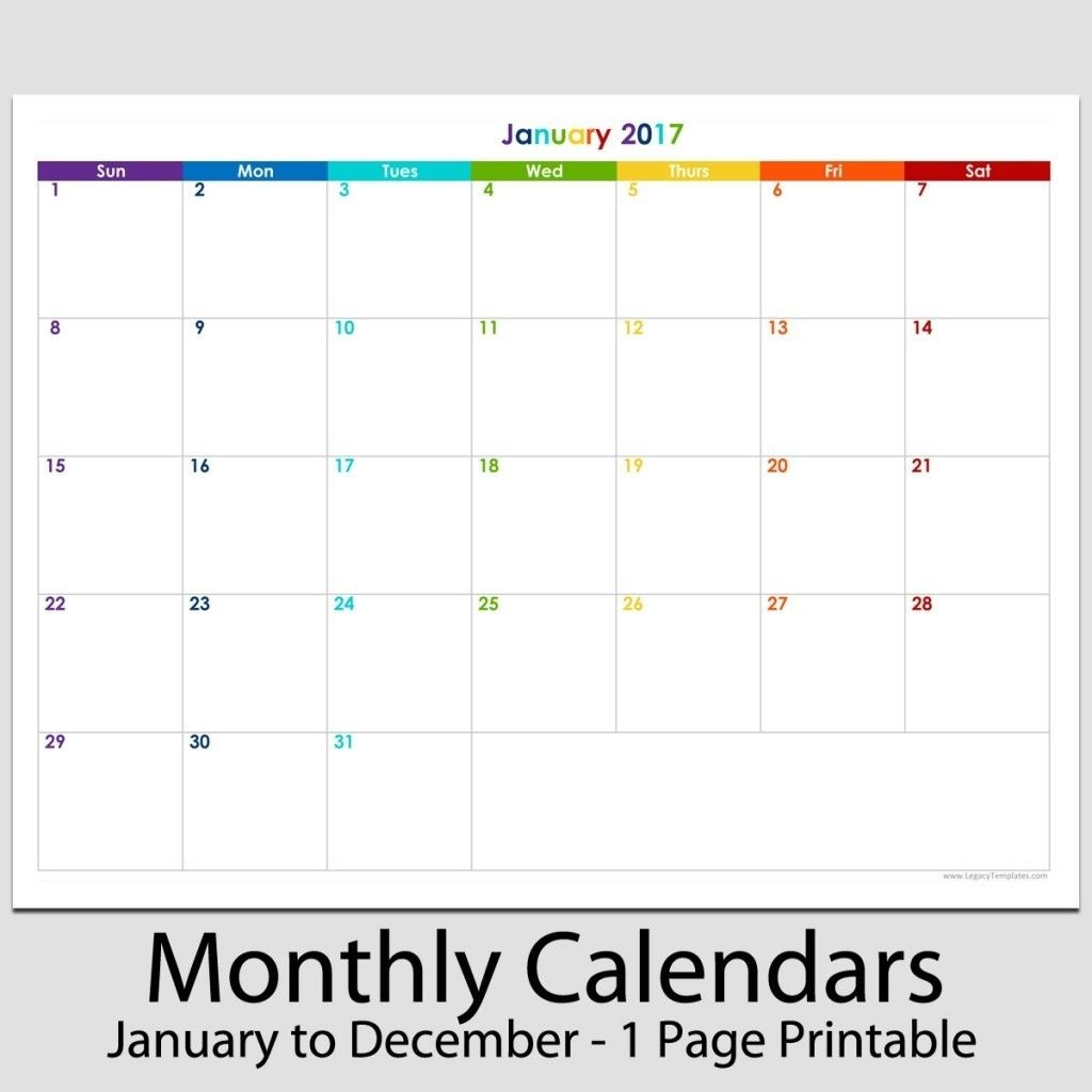 8 X 11 Monthly Calendar – Printable Blank Calendar Template intended for 8 1/2 X 11 Monthly Calendar Printable