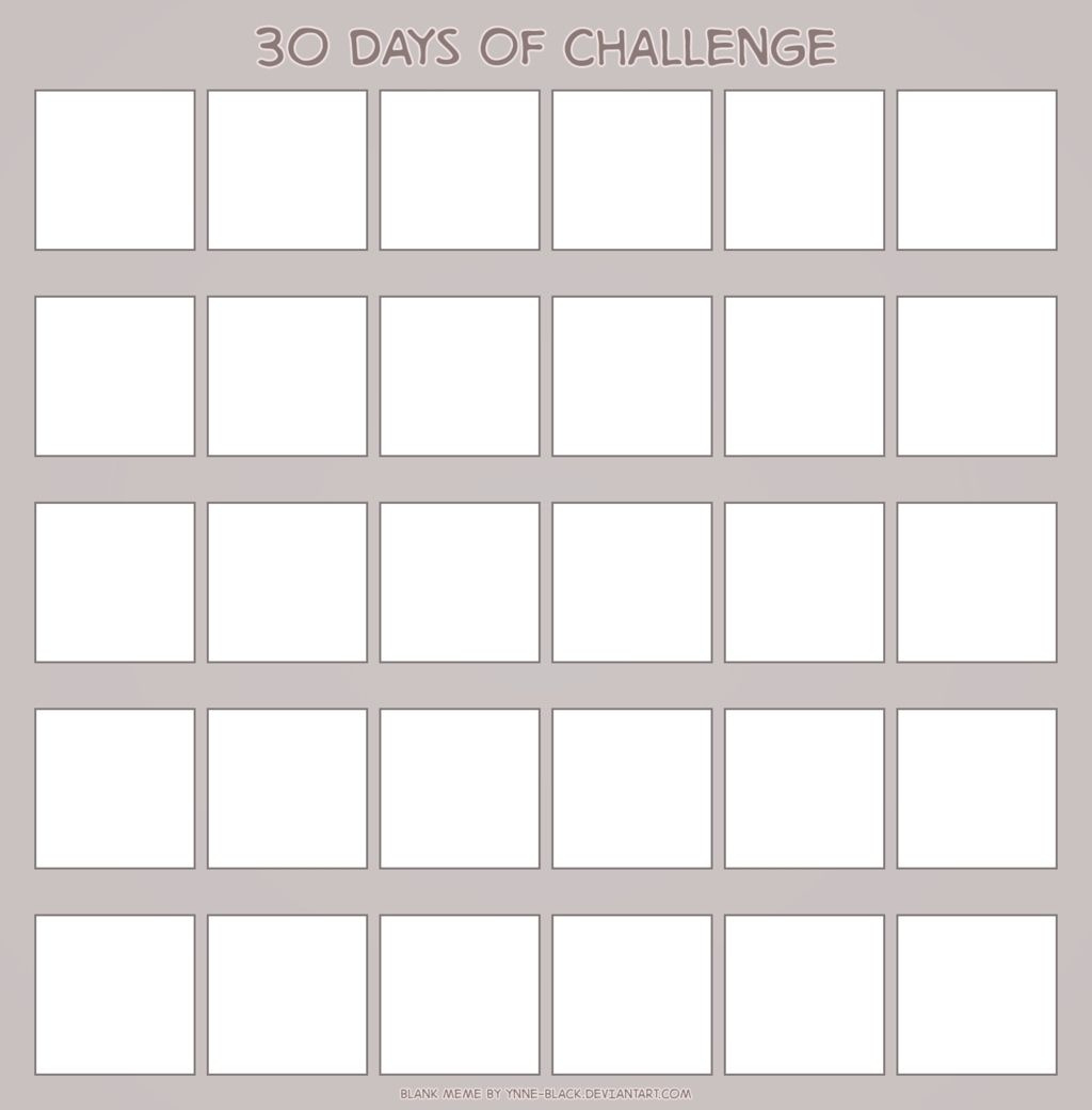 Blank 30 Day Calendar Template for 30 Day Printable Calendar