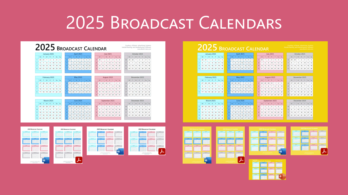 Broadcast Calendar 2025 – Free Downloads – Customizable intended for Free Printable Bill Calendar 2025