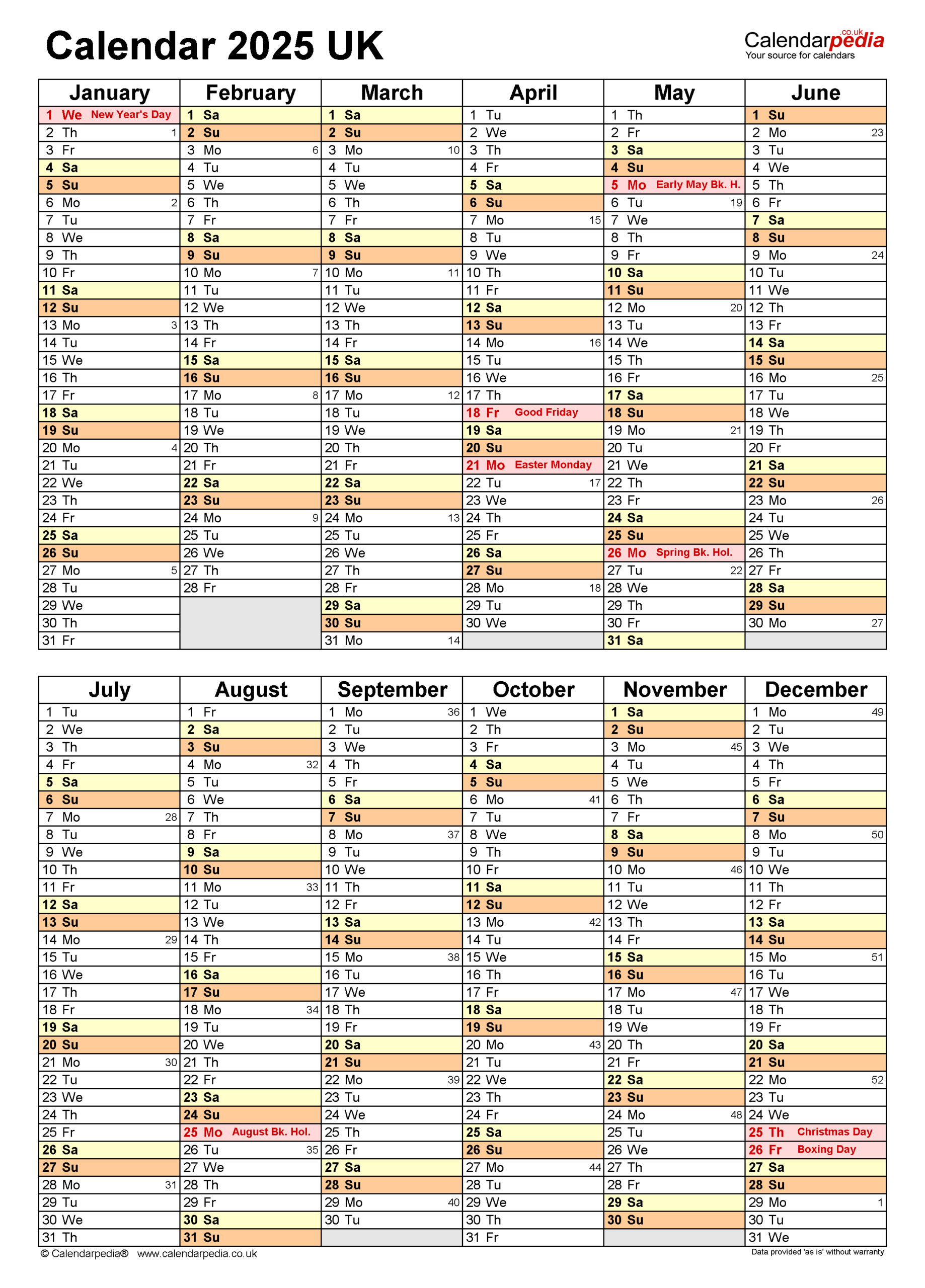 Calendar 2025 (Uk) - Free Printable Pdf Templates in 2025 6 Month Calendar Printable