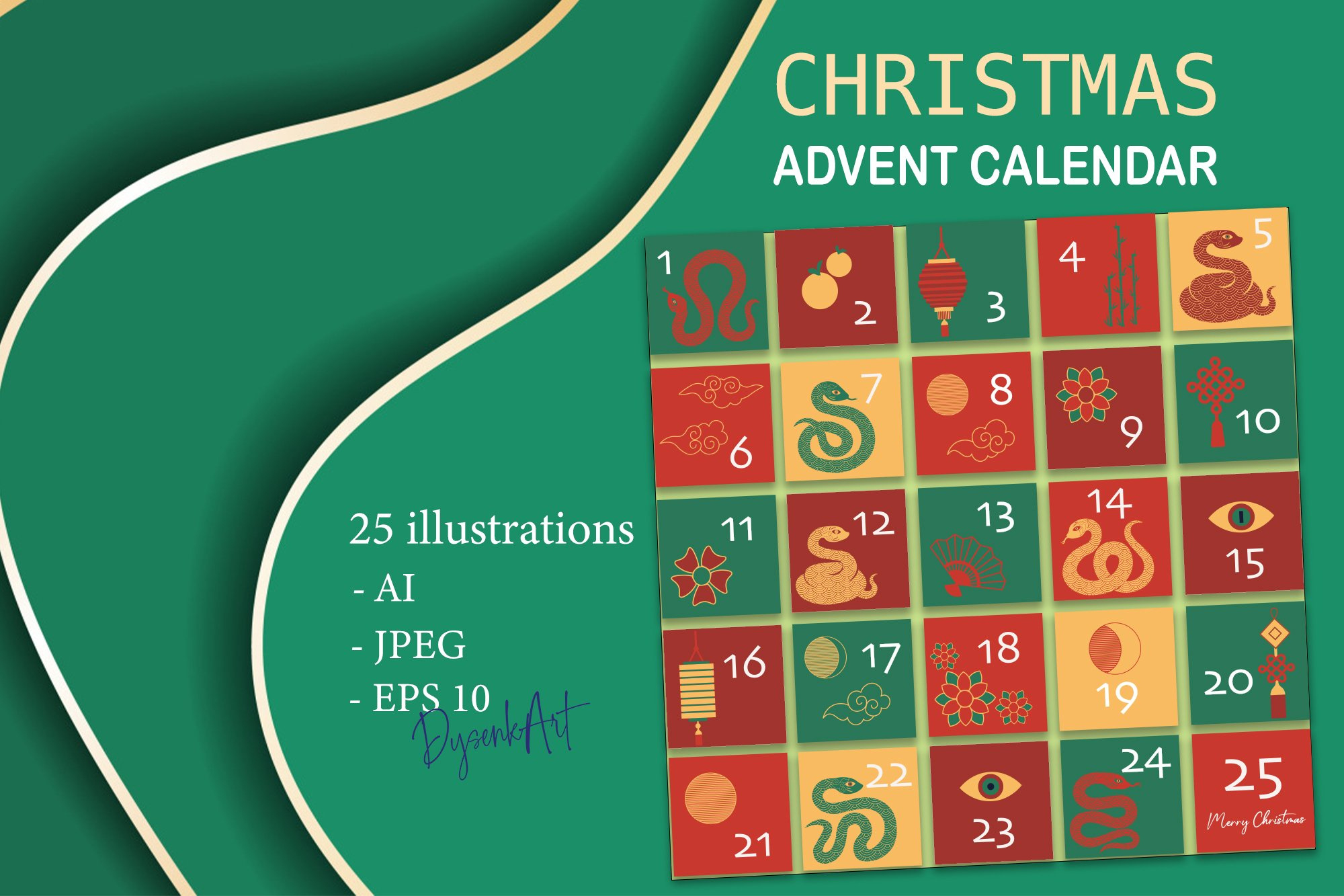 Christmas Snake Advent Calendar 2025 regarding Christmas Printable Advent Calendar 2025