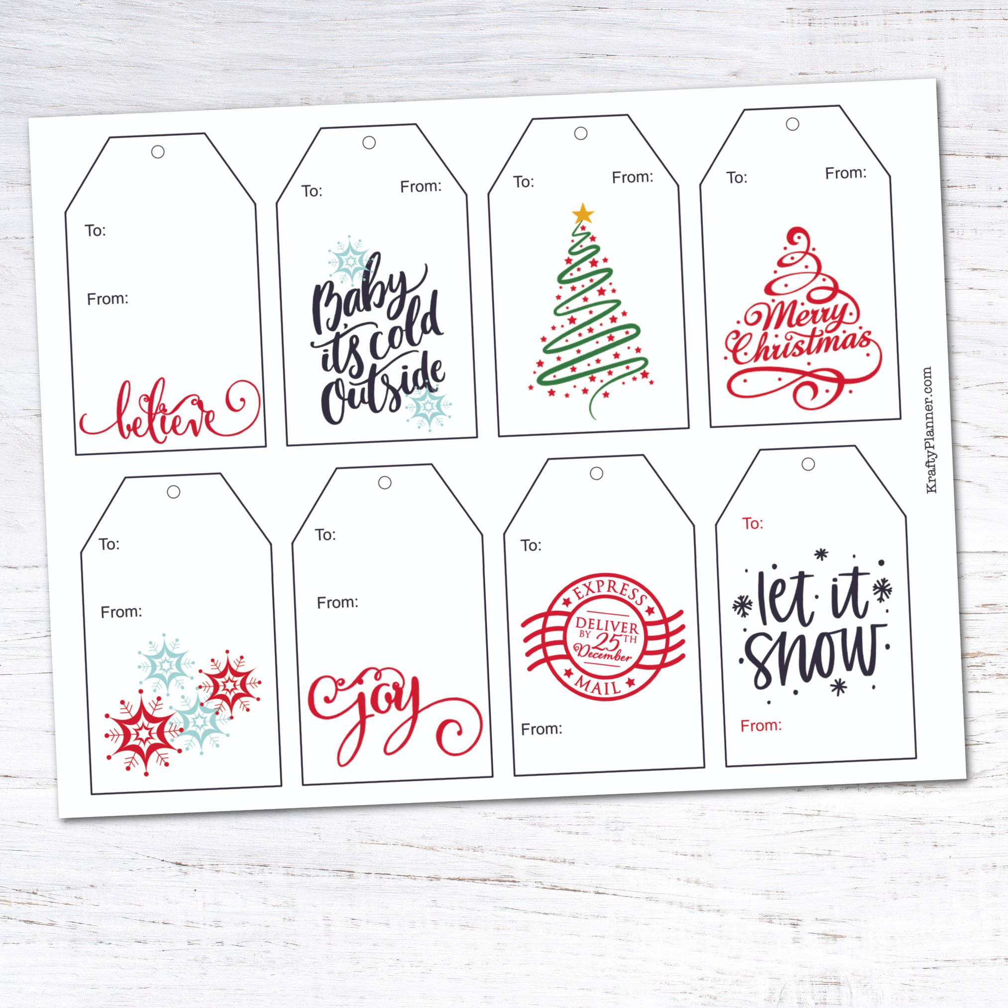 Day 11: Christmas Gift Tags {12 Days Of Free Christmas Printables with Advent Calendar 2025 Printable Tags