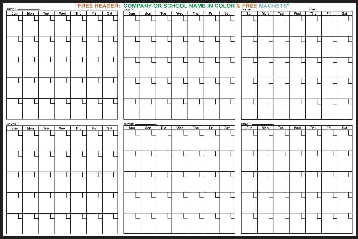 Exceptional 6 Month Calendar Page Free Printable – Printable Blank for 6 Month Printable Calendar