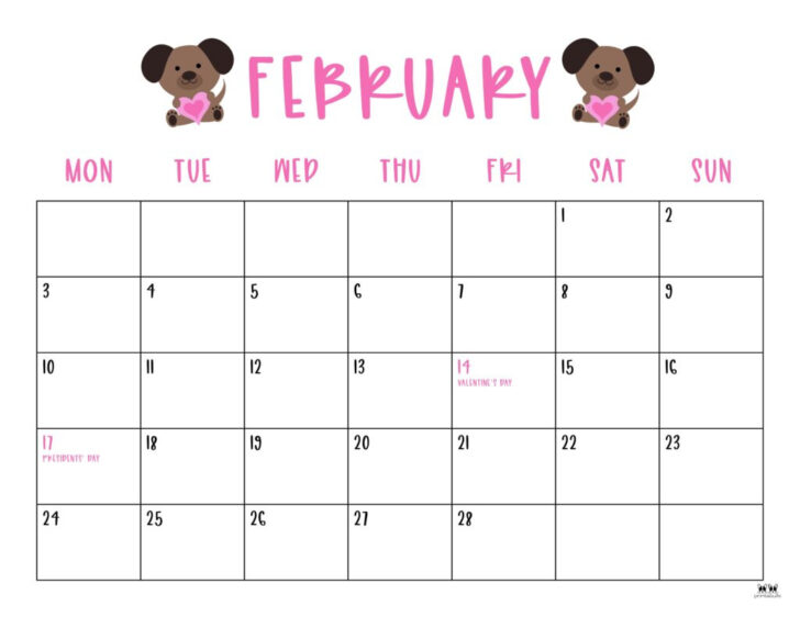 Free February 2025 Printable Calendar