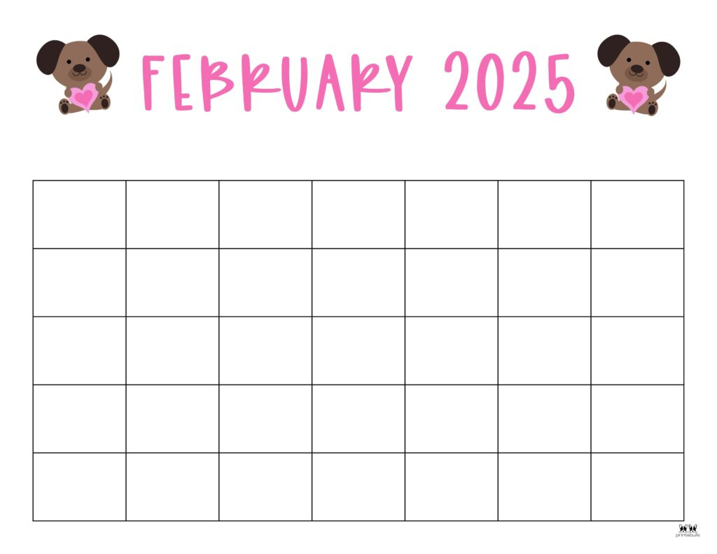 February 2025 Calendars - 107 Free Printables | Printabulls inside Free February Calendar 2025 Printable