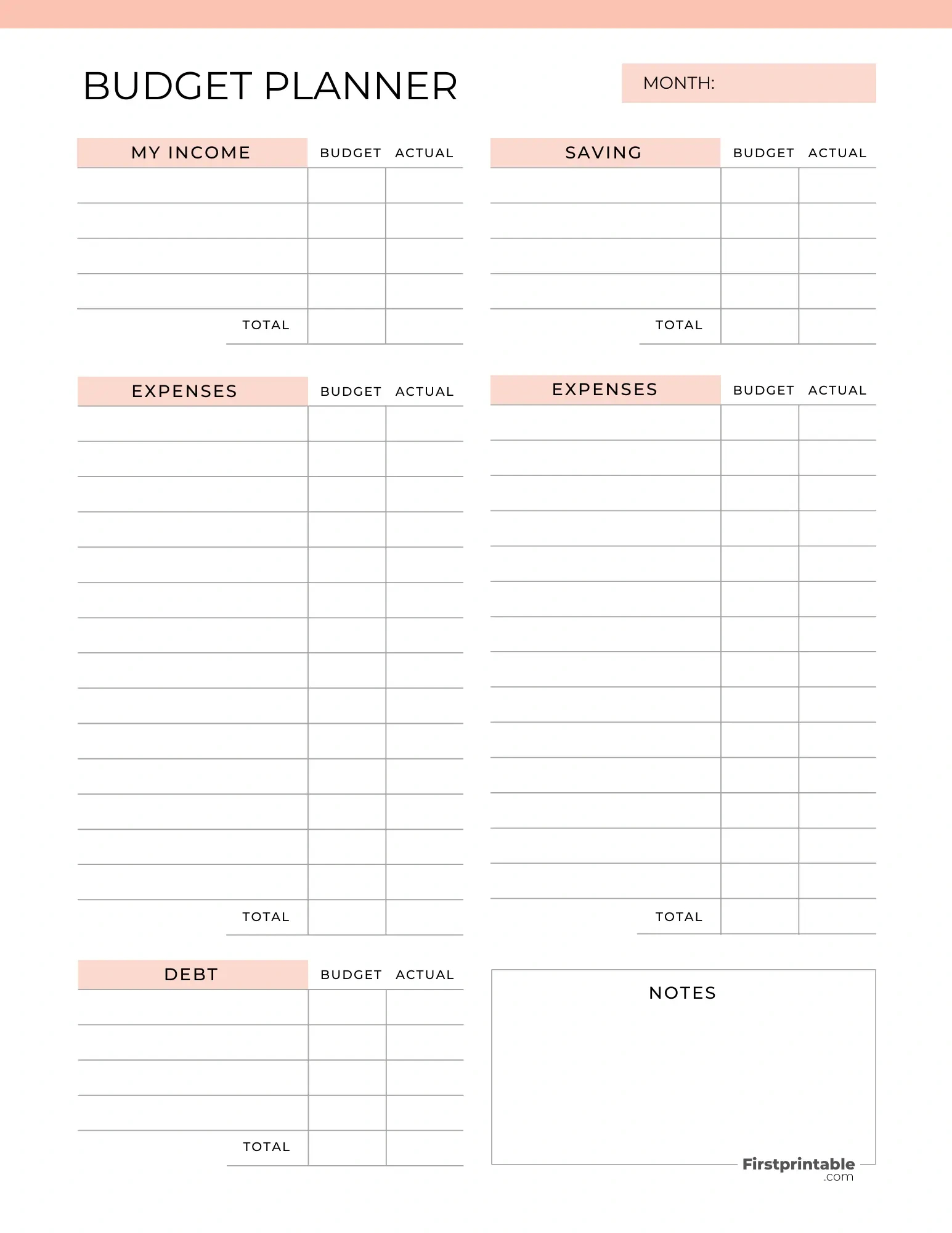 Free Budget Planner Templates | Printable &amp;amp; Fillable inside Monthly Budget Calendar 2025 Printable