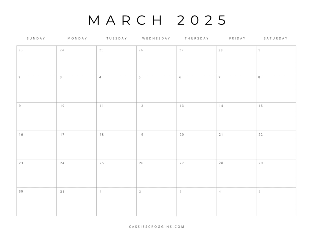 Free Printable 2025 Blank Calendar Templates (All 12 Months) inside Printable Editable Calendar 2025