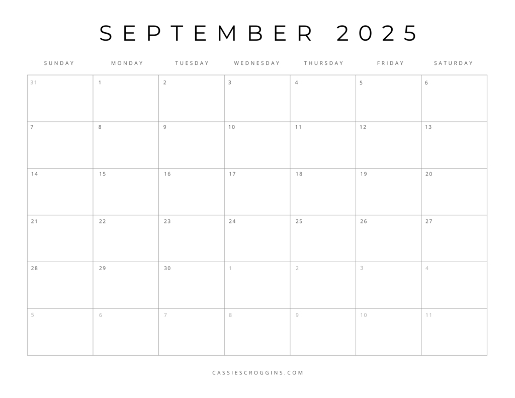 Free Printable 2025 Blank Calendar Templates (All 12 Months) pertaining to Free Printable Calendar 2025 Monthly Blank