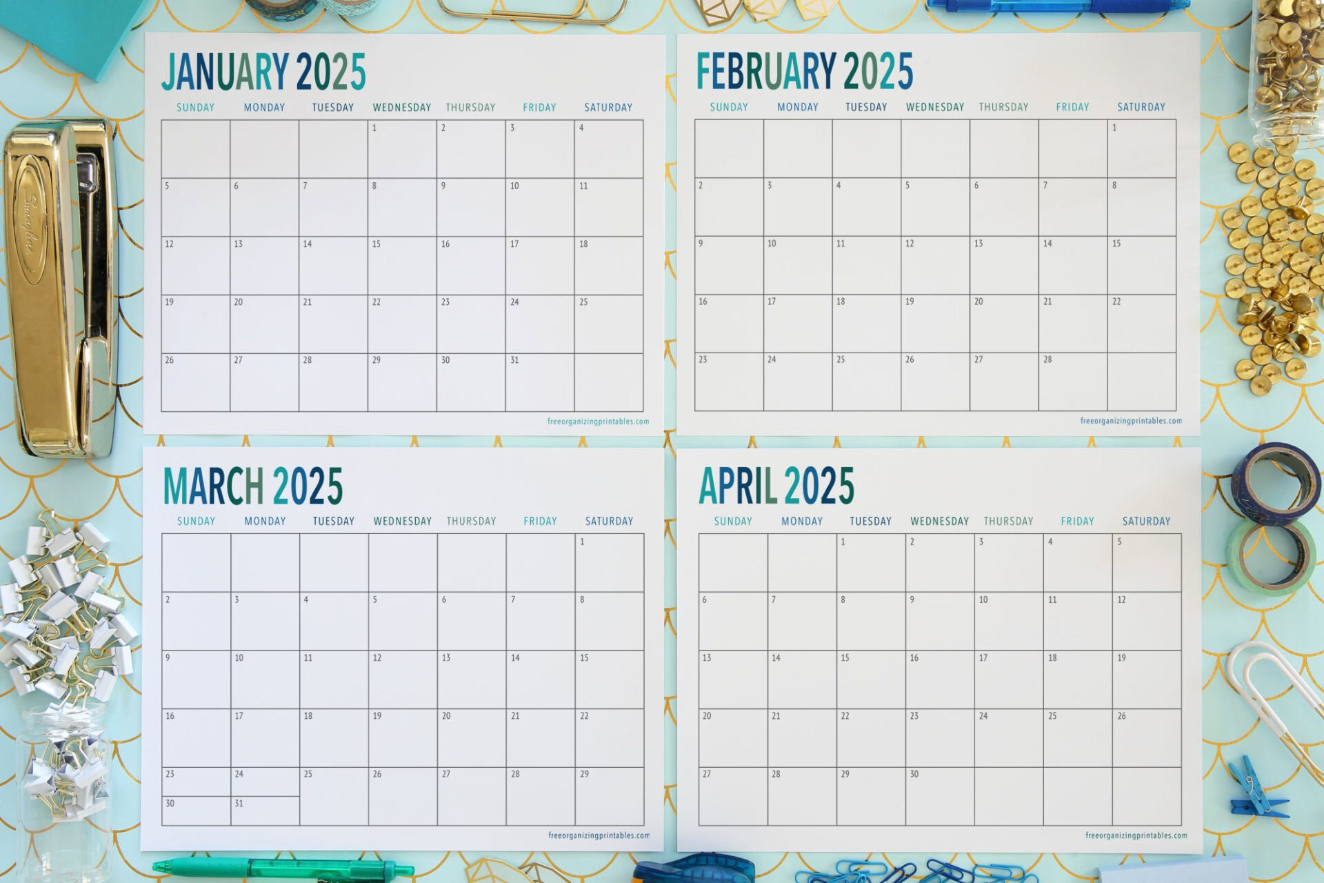 Free Printable Calendar 2025 | Free Organizing Printables pertaining to Printable Countdown Calendar 2025 For Vacation