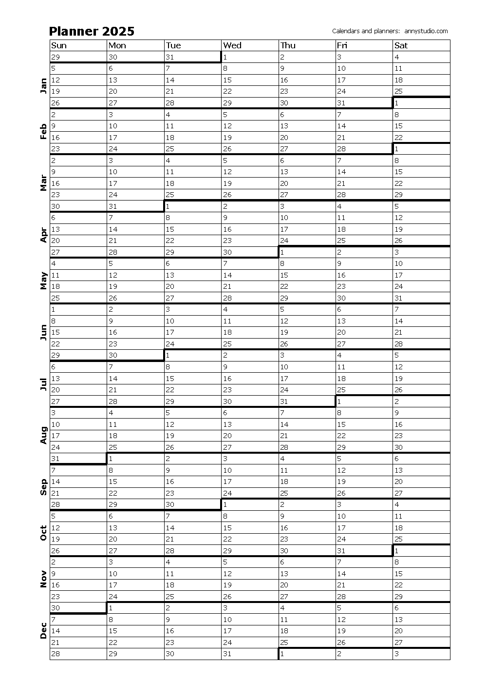 Free Printable Calendars And Planners 2025, 2026 And 2027 with Printable Calendar 2025 and Planner