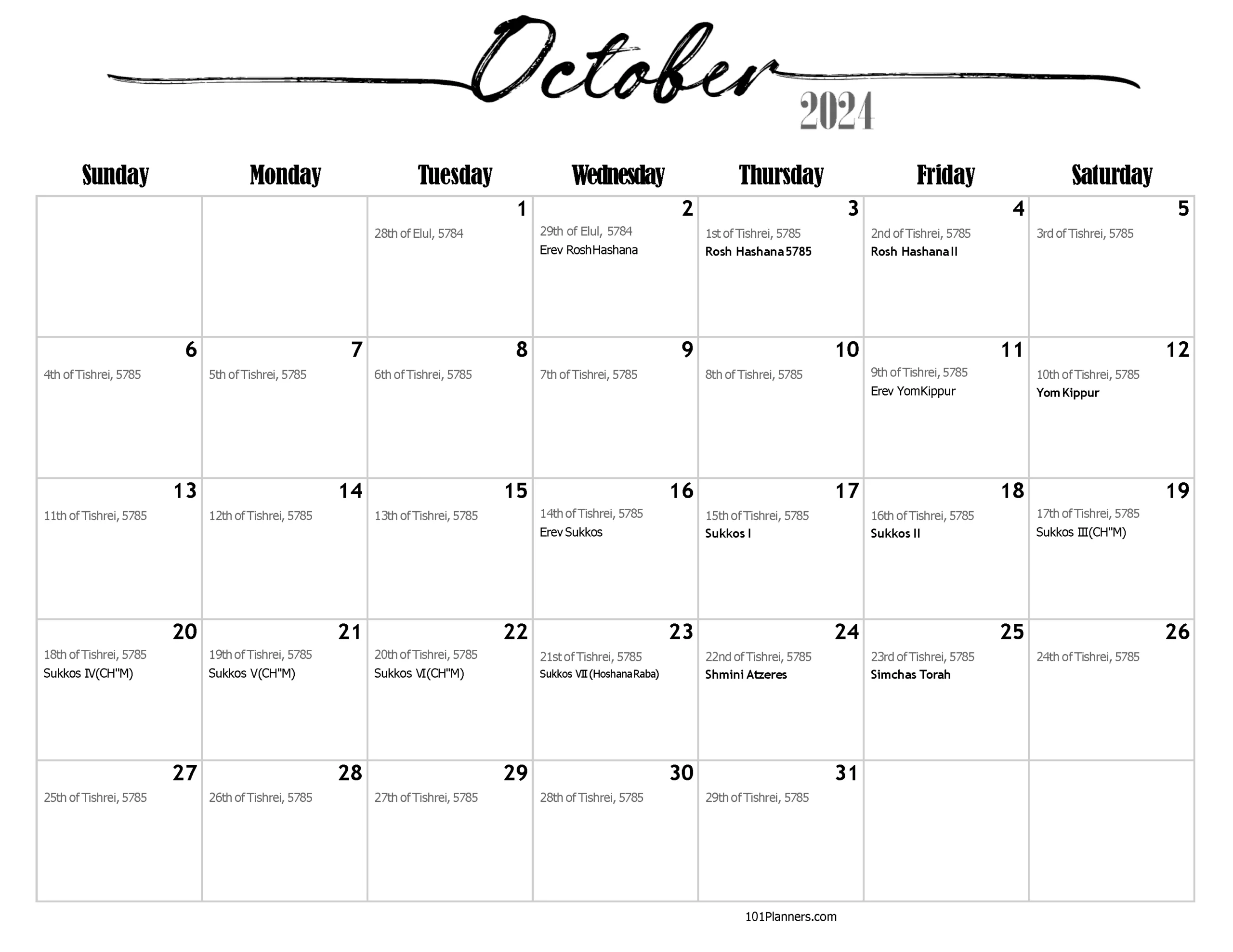 Free Printable Jewish Calendar 2024 And 2025 within Jewish Calendar 2025 with Holidays Printable Free