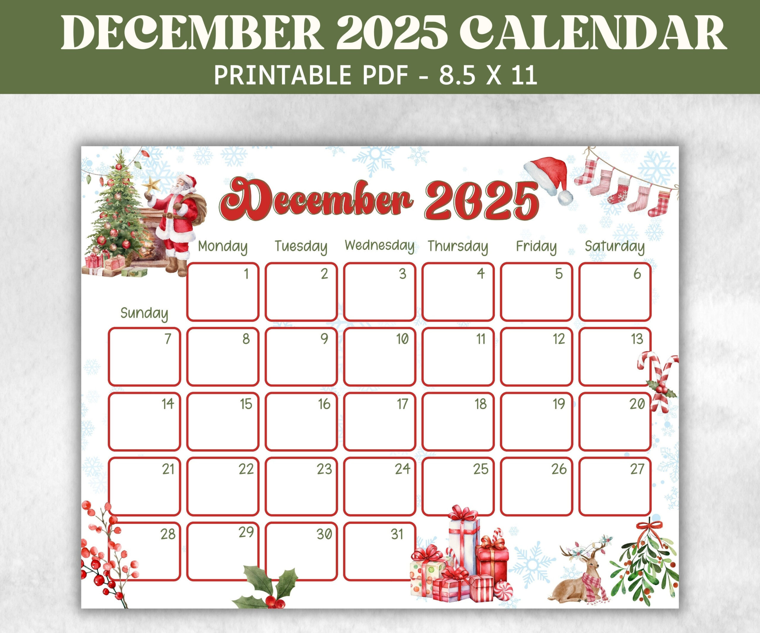 Kids December 2025 Calendar, Printable 2025 Calendar, Homeschool intended for Advent Calendar 2025 Printable Tags