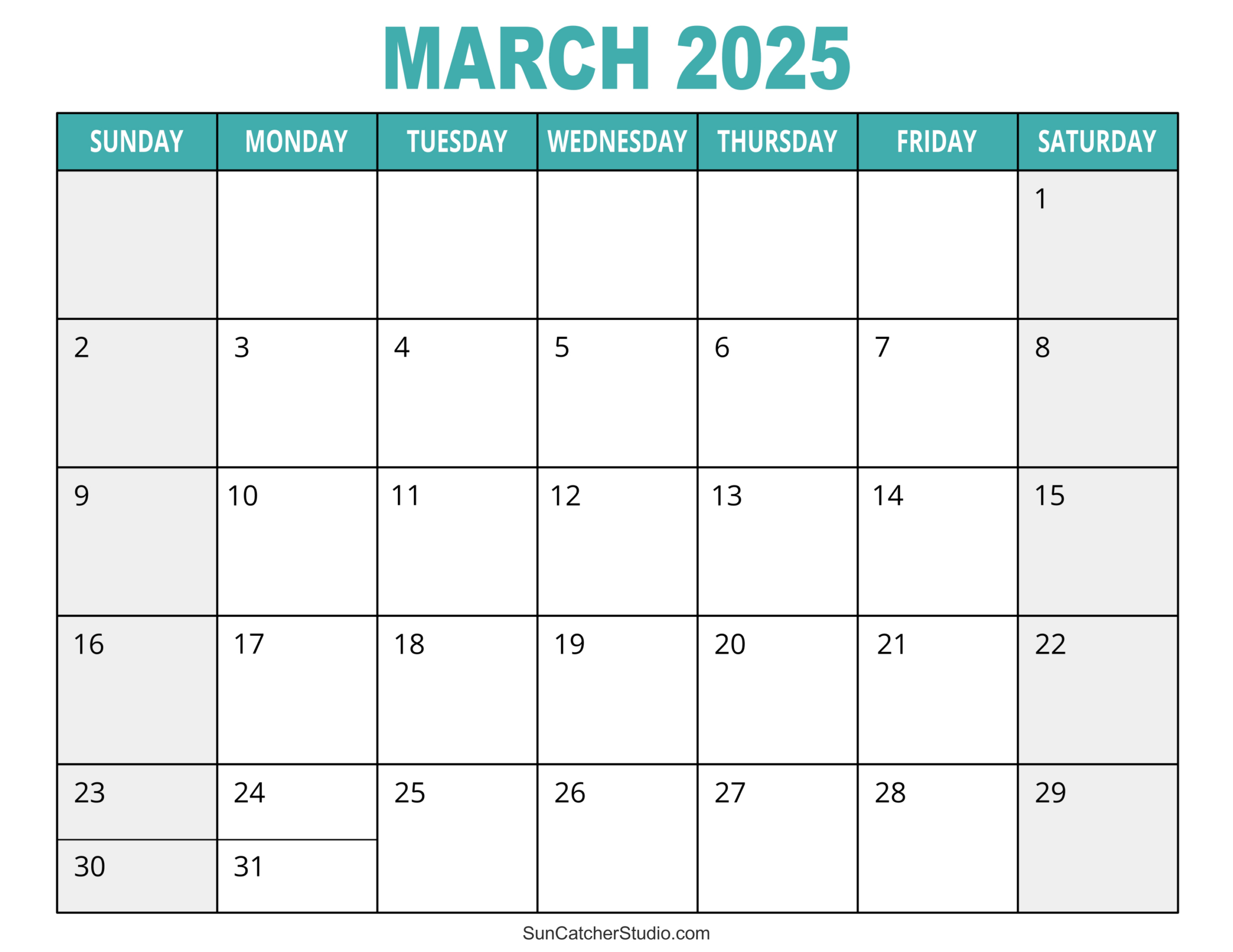 March 2025 Calendar (Free Printable) – Diy Projects, Patterns in 2025 Monthly Printable Calendar Free