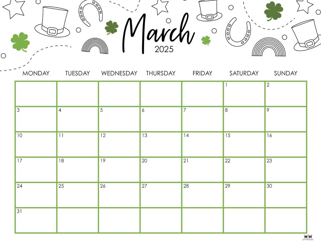 March 2025 Calendars - 107 Free Printables | Printabulls within Free March 2025 Calendar Printable