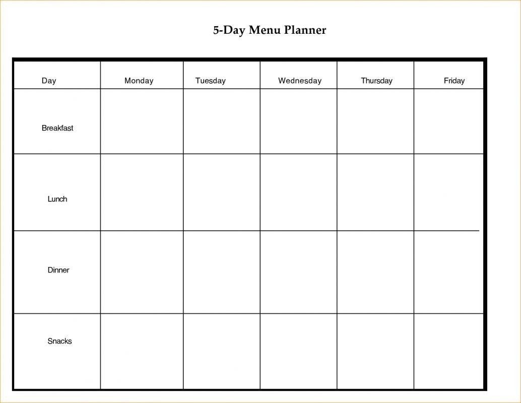 Monthly Calendar 5 Day Week – Printable Blank Calendar Template in 5 Day Calendar Printable Free