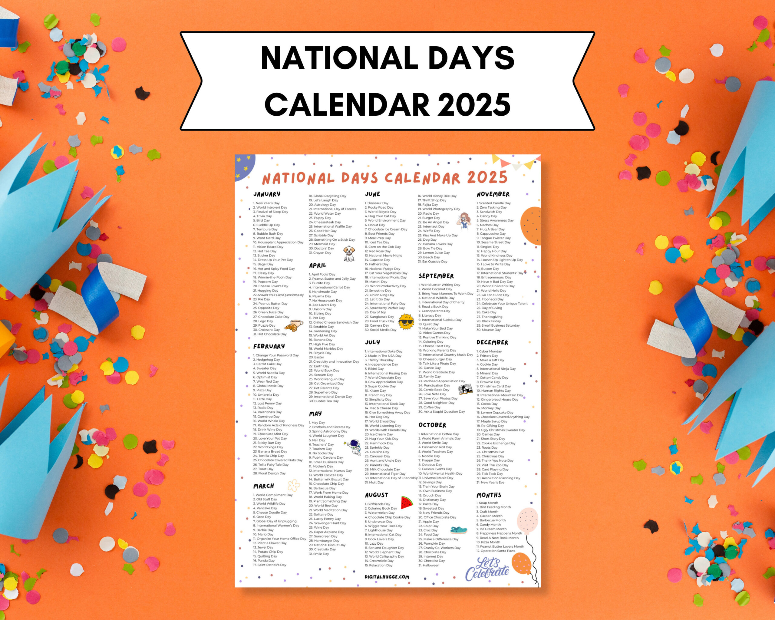 National Feiertage Kalender Printable 2025 Feiertage Kalender regarding 2025 National Day Calendar Printable