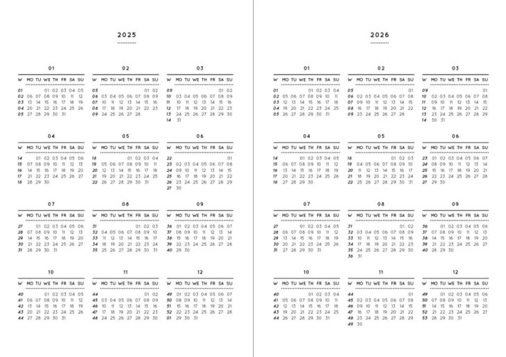 Pocket Calendar 2025 Printable