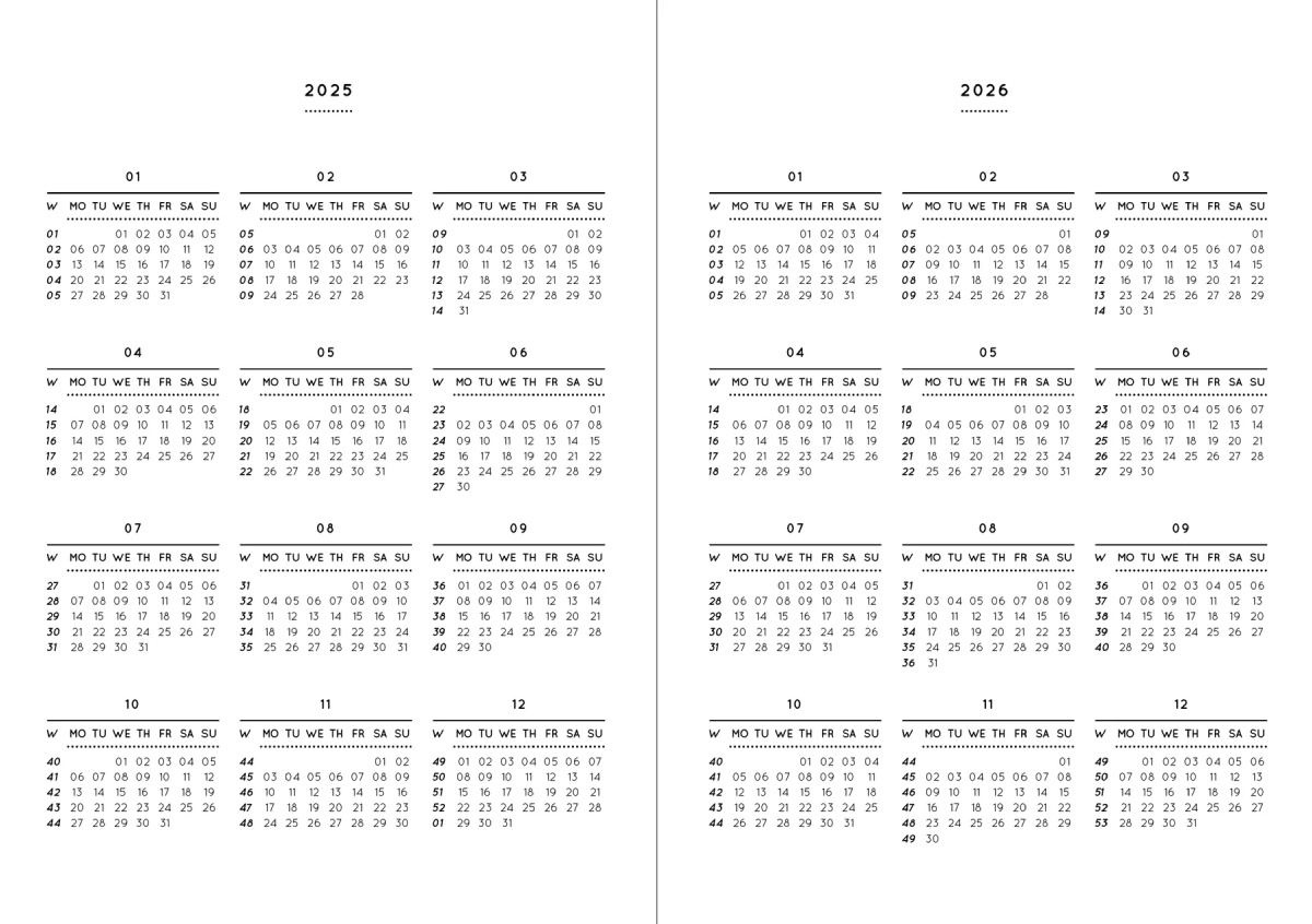 Pocket Planner 2025 Vellum White (Din A6) regarding Pocket Calendar 2025 Printable