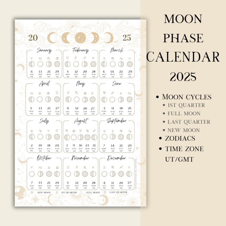 2025 Lunar Calendar Printable