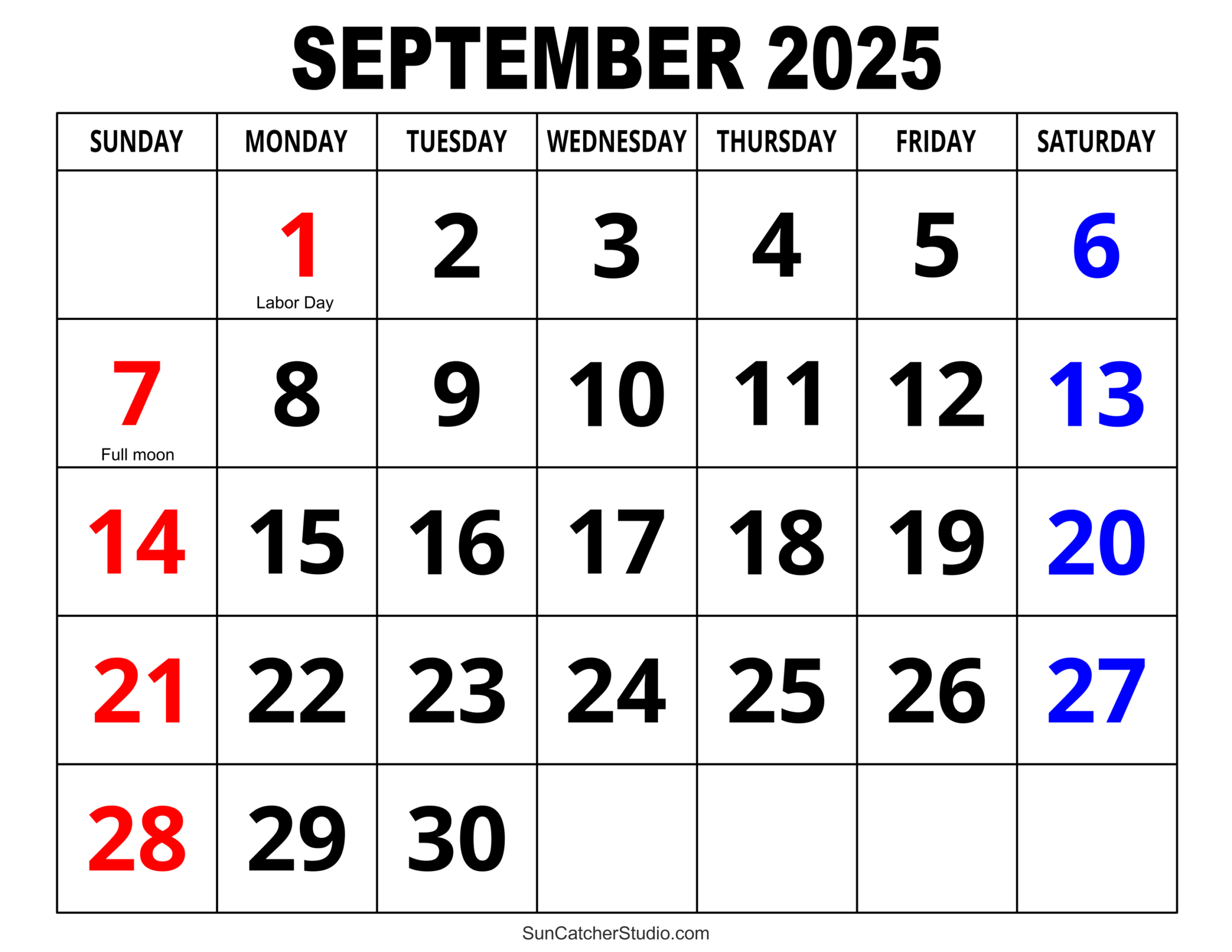 September 2025 Calendar (Free Printable) – Diy Projects, Patterns pertaining to Sept Printable Calendar 2025