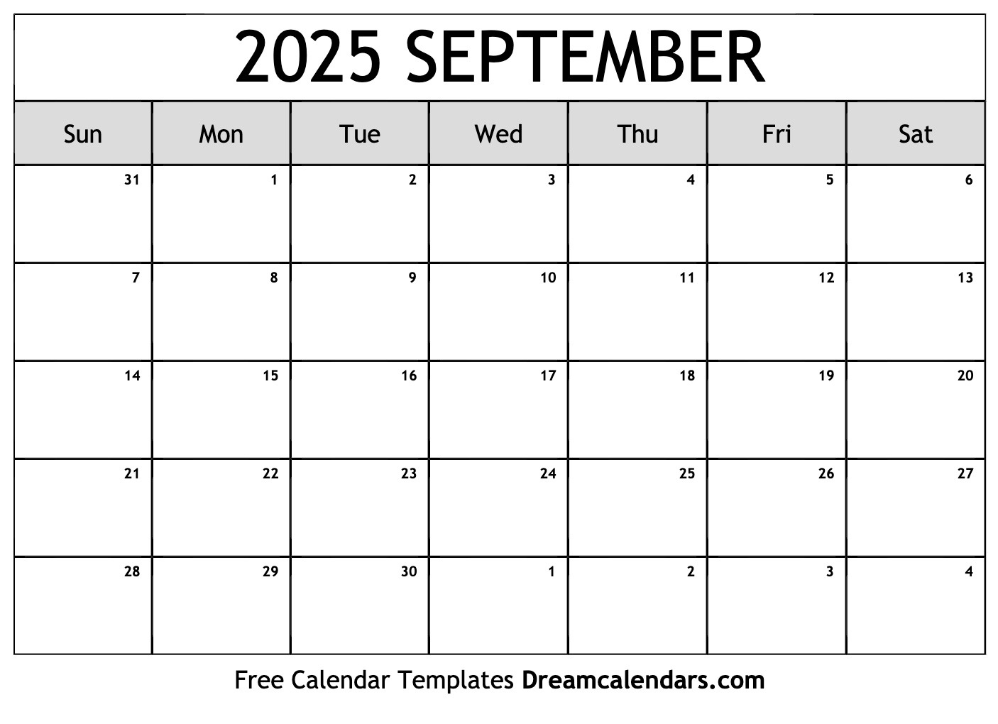 September 2025 Calendar - Free Printable With Holidays And Observances intended for Sept Printable Calendar 2025