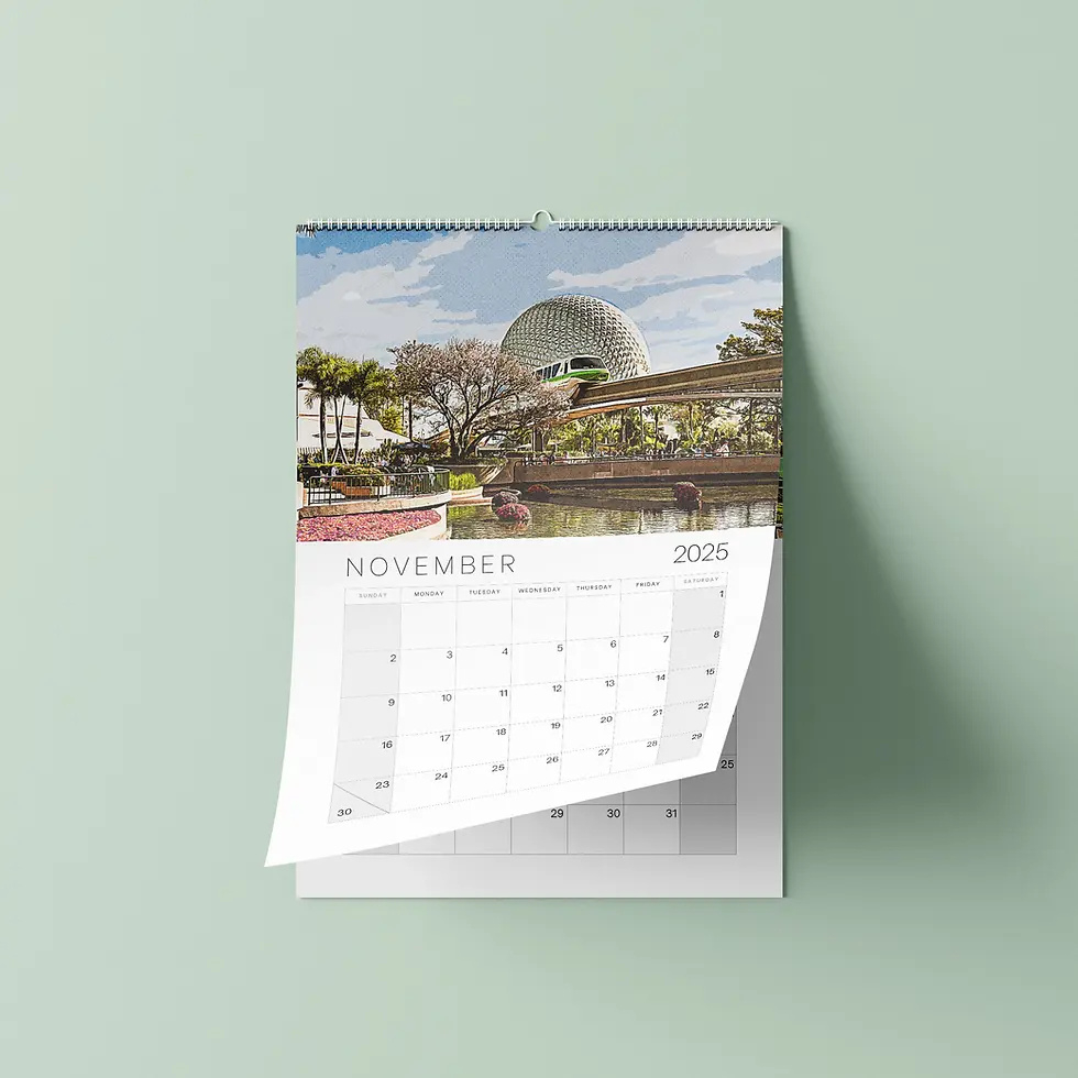 Walt Disney World Retro Calendar 2025 | Happy Place Print with Disney Printable Calendar 2025