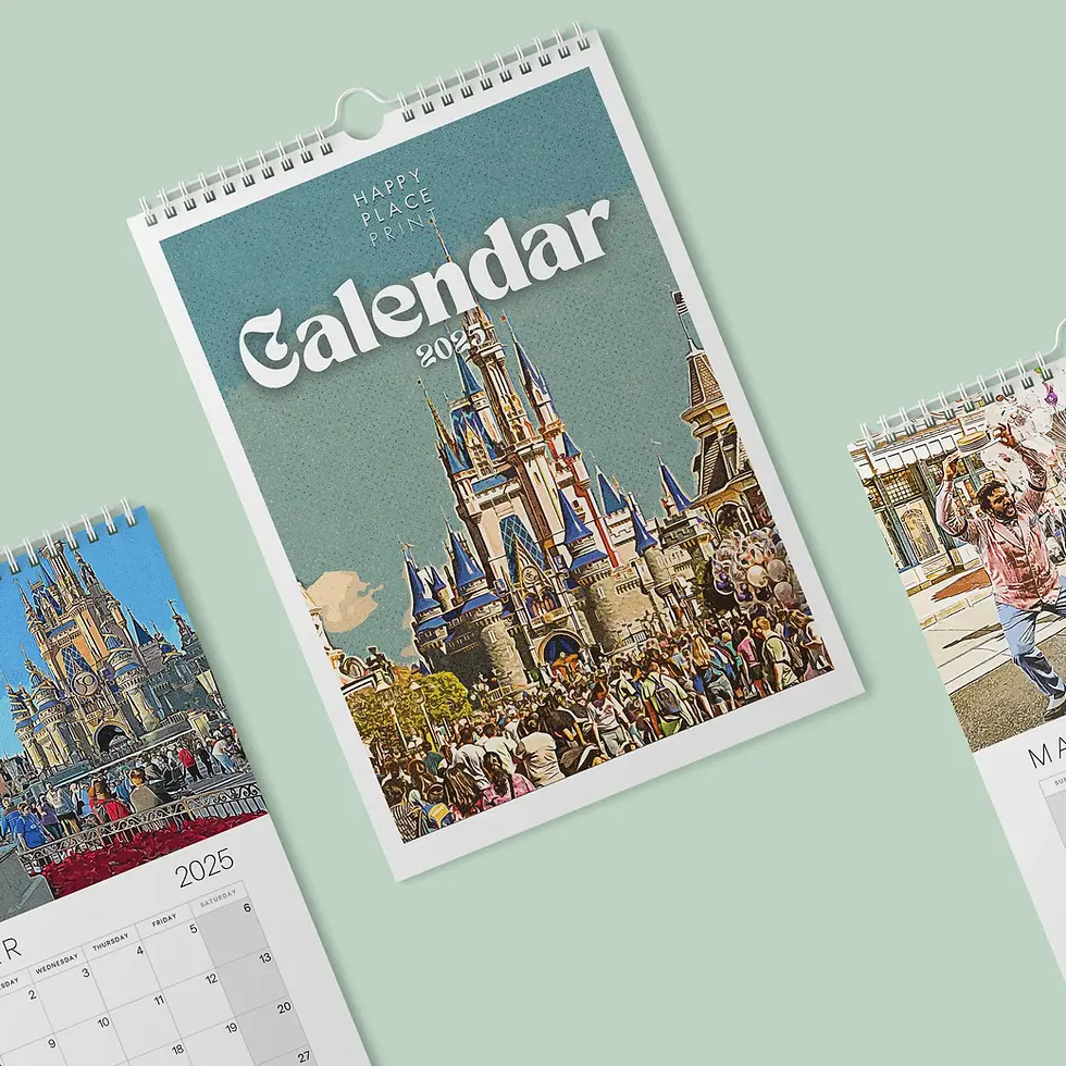 Walt Disney World Retro Calendar 2025 | Happy Place Print with regard to Disney Printable Calendar 2025